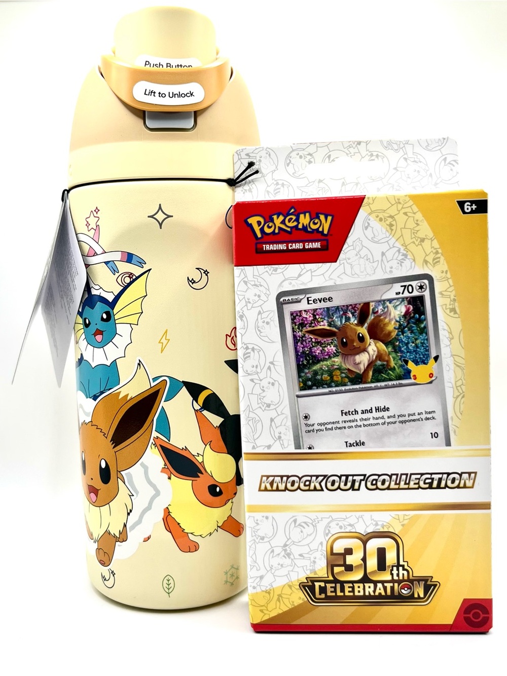 Pokemon 30th Celebration Water Bottle and Knockout Bundle